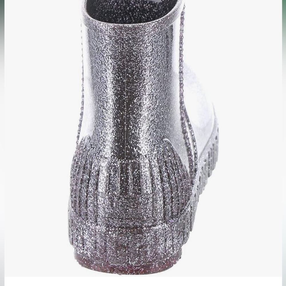 NWT UGG Drizlita Glitter Gray Rain Boots, size 6 - Picture 3 of 15